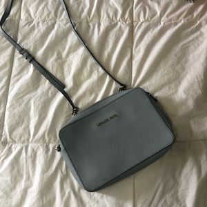 Gray michael kors purse